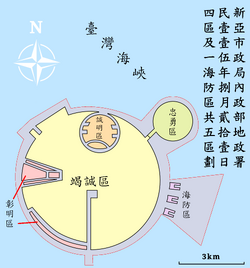 誠明區在新亞市的位置