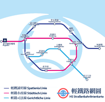 現行之輕鐵路網圖